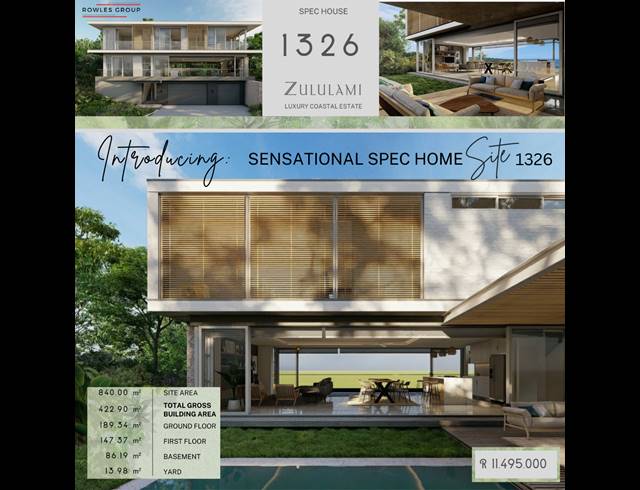 4 BEDROOM FREESTANDING FOR SALE IN ZULULAMI LUXURY COASTAL ESTATE
